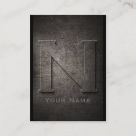 Bronze Metal モノグラムの N名刺 名刺