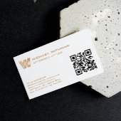 BRONZE MONOGRAM LINE QR LAWYER ACCOUNTANT 名刺