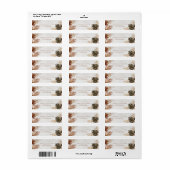 Bronze Palm Fan Bohemian Botanical Border ラベル (フルシート)