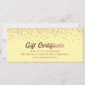 Bronze Salon Store Business Gift Certificate (裏面)