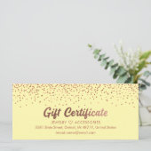 Bronze Salon Store Business Gift Certificate (スタンド正面)
