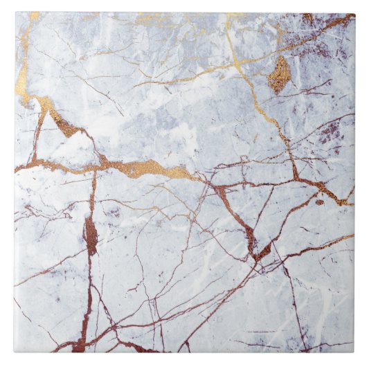  Bronze Veined White Marble ID1182a タイル (正面)