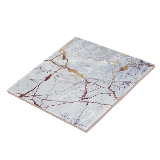  Bronze Veined White Marble ID1182a タイル (側面)