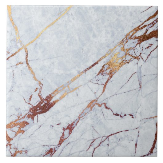  Bronze Veined White Marble ID1182b タイル (正面)