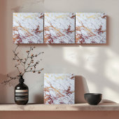 Bronze Veined White Marble ID1182c タイル