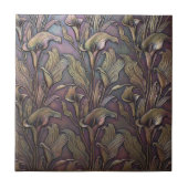 Bronzed Calla Lily Art Nouveau ID1226 タイル (正面)