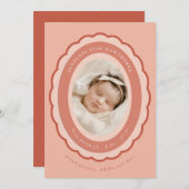 Brooch Keepsake Birth Announcement 招待状 (正面/裏面)