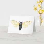 Brood X 17年定期性蝉 カード (黄色い花)