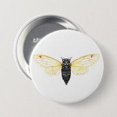 Brood X 17年定期性蝉 缶バッジ (正面&裏面)