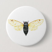 Brood X 17年定期性蝉 缶バッジ (正面)