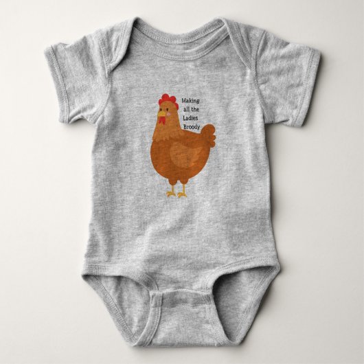 Broody Chicken Onsie ベビーボディスーツ (正面)