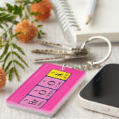 Brook定期テーブル名のキーリング キーホルダー (正面右)