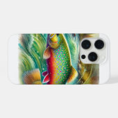 Brook Trout 230924AREF105 - Watercolor iPhoneケース (裏面横)