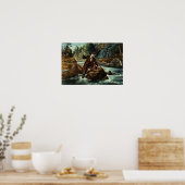 Brook Trout Fishing - An Anxious Moment, 1862 ポスター (キッチン)