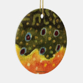 Brook Trout Fly Fishing Ichthyologist Angler's セラミックオーナメント (右)