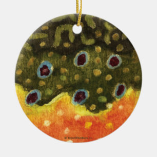 Brook Trout Fly Fishing Ichthyologist Angler's セラミックオーナメント