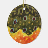 Brook Trout Fly Fishing Ichthyologist Angler's セラミックオーナメント (左)