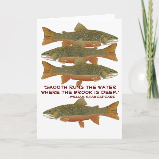 Brook Trout Greetings Card カード (正面)