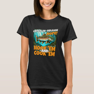 Brook Trout - No Catch And Release Hook Em And Coo Tシャツ