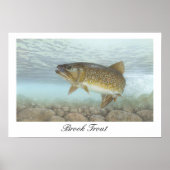 Brook Trout Painting Poster ポスター (正面)