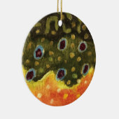 Brook Trout Skin Fly Fishing セラミックオーナメント (右)