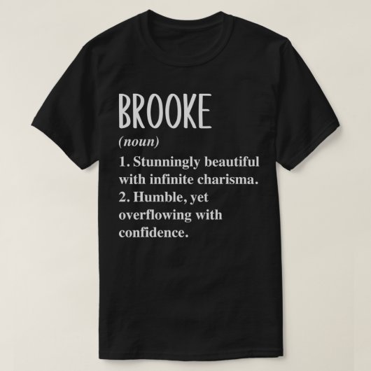 Brooke名の定義ギフトパーソナライズされたIde Tシャツ (デザイン正面)