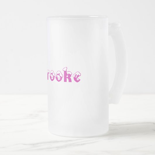 Brooke-の名前によってスタイル曇らされるマグ フロストグラスビールジョッキ (正面右)