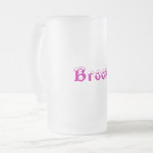 Brooke-の名前によってスタイル曇らされるマグ フロストグラスビールジョッキ (正面左)