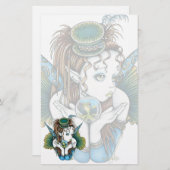 "Brooke"ペット魚のオートクチュールの妖精の芸術の文房具 便箋 (正面/裏面)