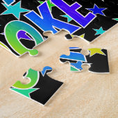 "BROOKE"名、おもしろい"ハッピーバースデー" ジグソーパズル (側面)