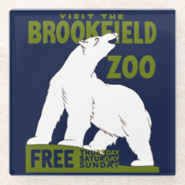 Brookfield Zoo, Federal Art Program Poster 1936 ガラスコースター