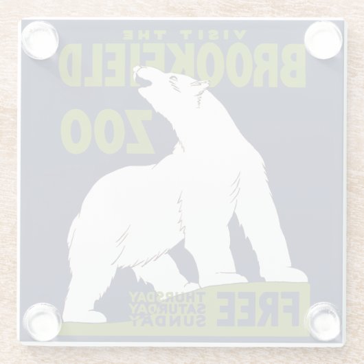 Brookfield Zoo, Federal Art Program Poster 1936 ガラスコースター (裏面)