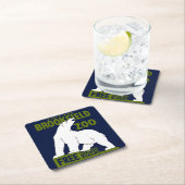 Brookfield Zoo, Federal Art Program Poster 1936 スクエアペーパーコースター (インサイチュ)