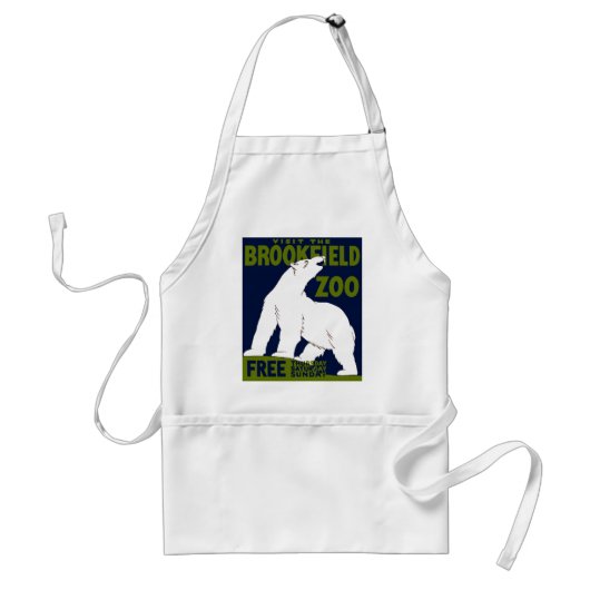 Brookfield Zoo, Federal Art Program Poster 1936 スタンダードエプロン (正面)
