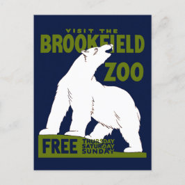 Brookfield Zoo, Federal Art Program Poster 1936 ポストカード
