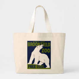 Brookfield Zoo, Federal Art Program Poster 1936 ラージトートバッグ