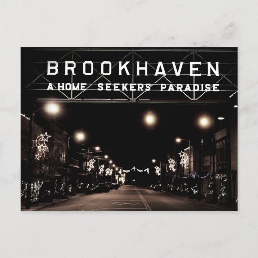 Brookhavenミシシッピーの南クリスマス シーズンポストカード (正面)