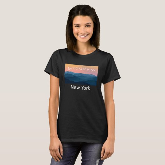Brookhaven New York Mountain sunset hometown Tシャツ (正面フル)