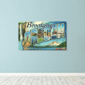 Brookings, Oregon – 大きな文字のシーン キャンバスプリント (インサイチュ (ウッドフロア))