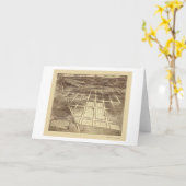 BrooklandのDCのパノラマ式の地図- 1895年 カード (黄色い花)