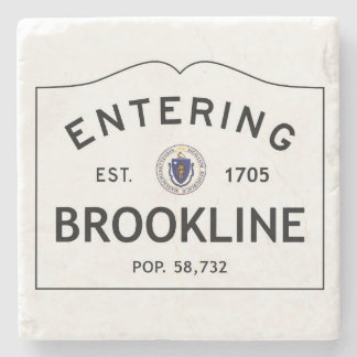 Brookline入るマサチューセッツの大理石のコースター ストーンコースター