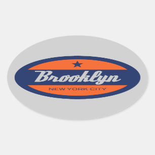*Brooklynのステッカー 楕円形シール