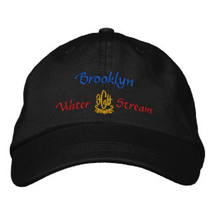 Brooklynの名前（英語で黒を意味） 刺繍入りキャップ