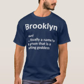 BROOKLYN定義名パーソナライズされたギフおもしろいト Tシャツ (正面)