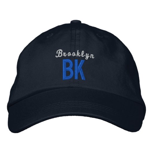 Brooklyn ニューヨーク BK パーソナライズ アジャスタブル ハット (正面)