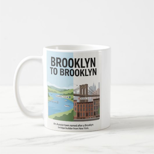 Brooklyn: Australia + New York Twin Connection コーヒーマグカップ (左)