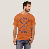 Brooklyn Baseball t Vintage Distressed NYC boy Tシャツ (正面フル)