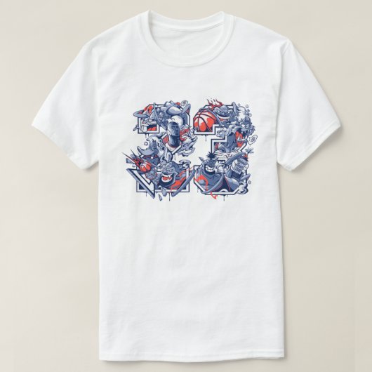 Brooklyn Basketball Toon Mashup Illustration Tシャツ (デザイン正面)