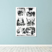 Brooklyn Briを構成するケイソンの内部で作業 キャンバスプリント (インサイチュ (ウッドフロア))