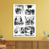 Brooklyn Briを構成するケイソンの内部で作業 キャンバスプリント (インサイチュ (リビング))